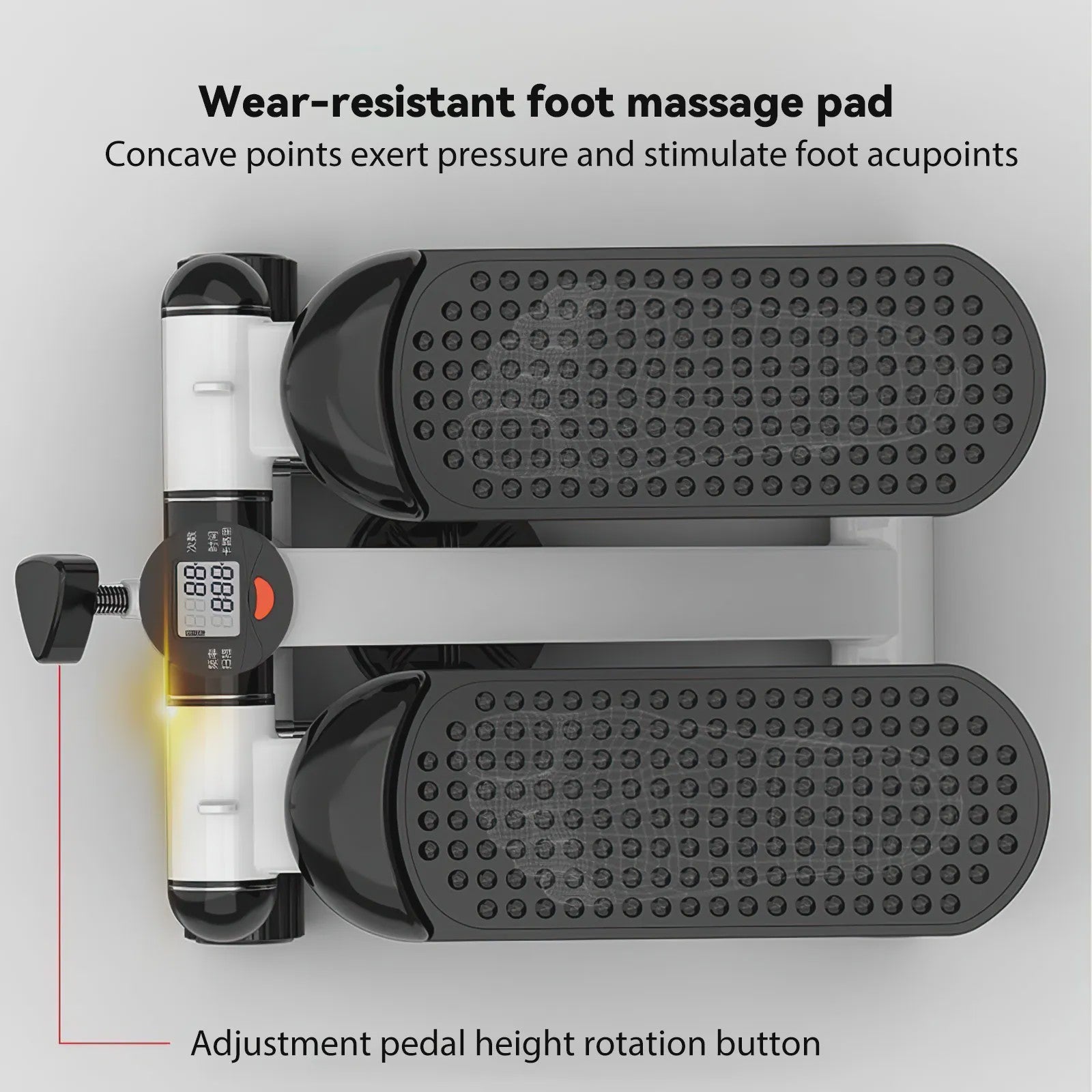 Mini Stepper met Weerstandsbanden - Compacte Full Body Workout Machine voor Thuis