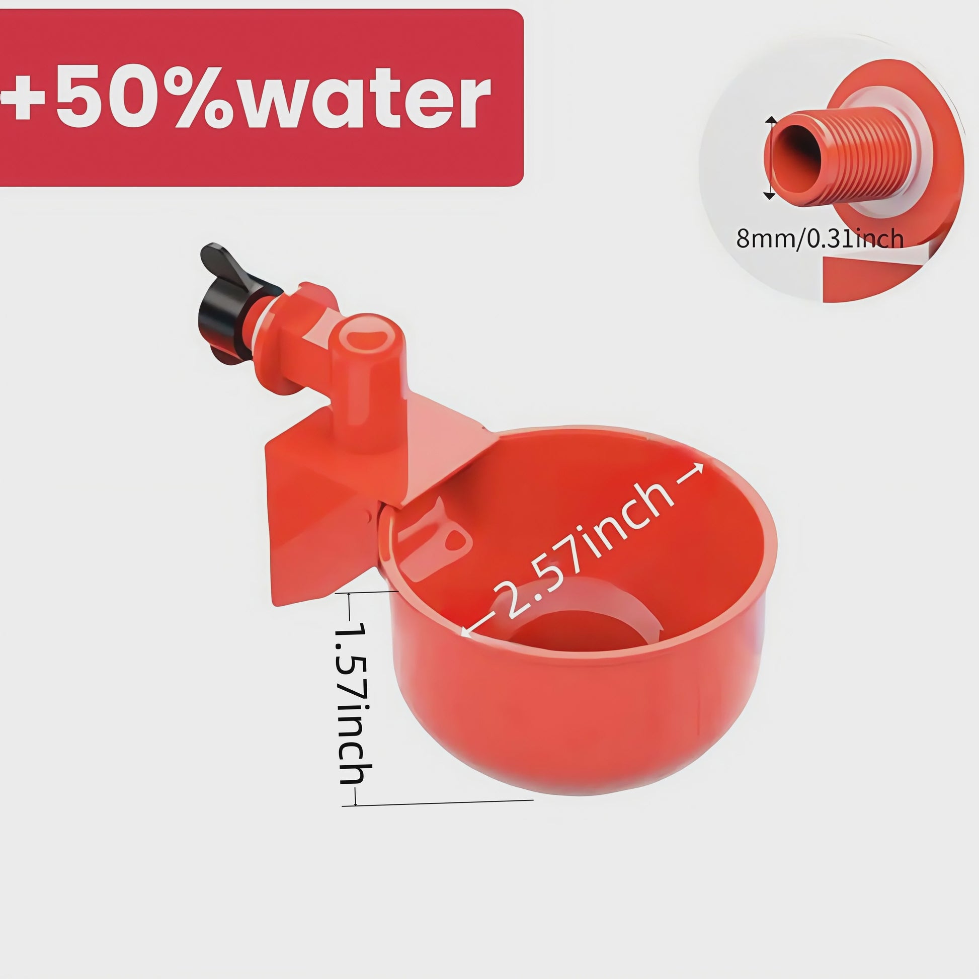 50x Automatische Kippen Drinkbakjes - Efficiënte Waterdispenser voor Pluimvee