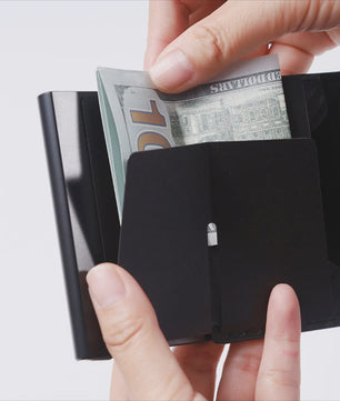 Minimalistische Anti-diefstal RFID Kaarthouder Portemonnee van PU Leer - Slim & Veilig