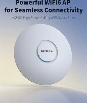 COMFAST WiFi 6 AX3000 Access Point - Krachtige Dual-Band Ceiling AP met Gigabit Poorten