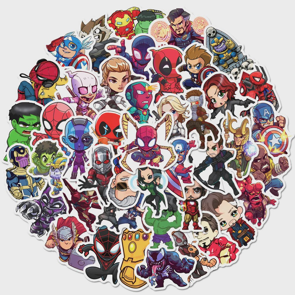 Marvel Avengers Superheld Stickers - Waterdicht & Decoratief (10-200 Stuks)
