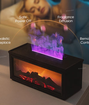 Sfeervolle Vuurhaard Aroma Diffuser met Luchtbevochtiger en Afstandsbediening - Creëer Warmte en Geur