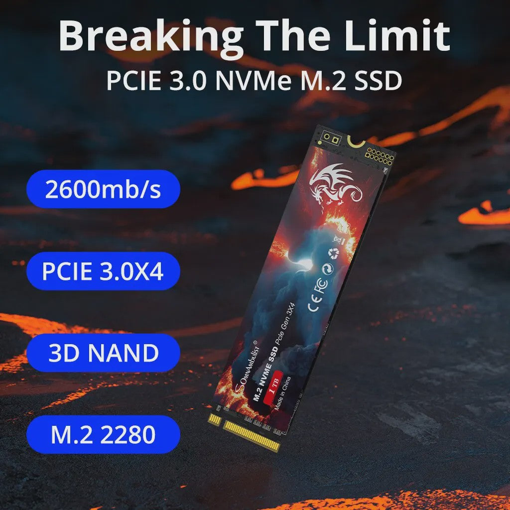 SomnAmbulist M.2 NVMe SSD 128GB-1TB PCIe 3.0 - Snel en Betrouwbaar