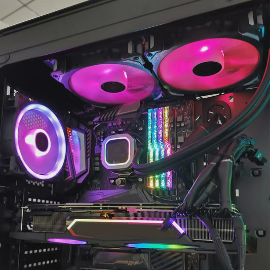 RGB PC Ventilator Set: 5x Dual Aperture Fans met Controller & Afstandsbediening