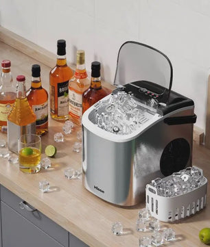Draagbare IJsmachine 220V - Snel IJs Maken voor Thuis & Camping - Zelfreinigend & Energiezuinig