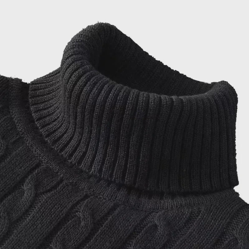 Heren Gebreide Coltrui - Slim Fit Pullover voor Herfst & Winter