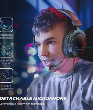 FIFINE H9 Gaming Headset met 7.1 Surround Sound, USB & 3.5mm Jack, Volume & Mute Controle voor PC, Mac, PS4/PS5