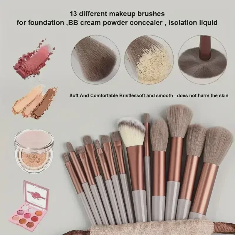 Professionele Make-up Kwasten Set: Zachte Kabuki & Blending Penselen voor Foundation, Poeder, Oogschaduw - Beauty Tools Kit