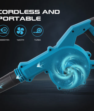 Draadloze Bladblazer - Krachtig Elektrisch, Compatibel met Makita 18V Accu's (BL1850/BL1840/BL1830)