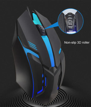 Gaming Muis met 5000 DPI, Kleurrijke LED Verlichting en Ergonomisch Design - Bedraad