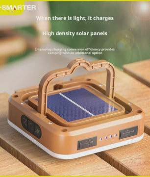 Draagbare Oplaadbare Solar Campinglamp met Powerbank Functie - Waterdicht & COB LED
