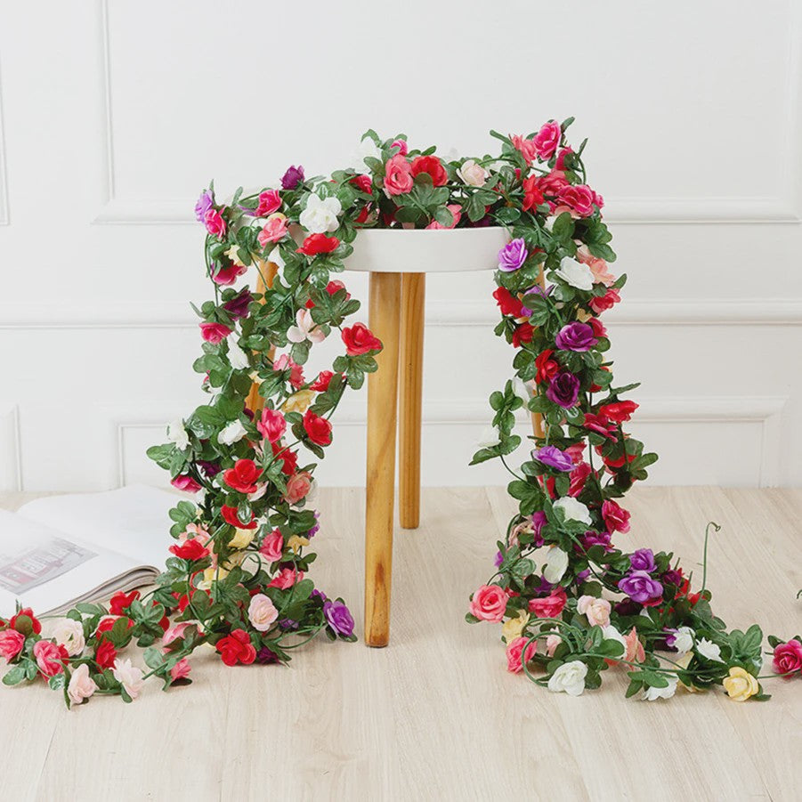 250cm Kunst Rozen Slier - Decoratieve Nepbloemen voor Bruiloft, Huis & Tuin
