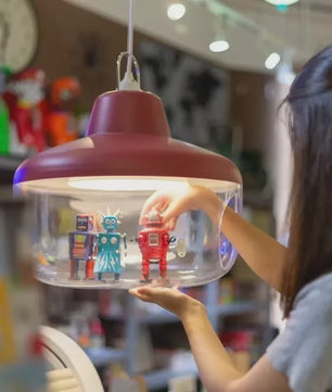 Moderne Glazen LED Hanglamp met Decoratieve Elementen - Sfeervolle Verlichting voor Woonkamer & Kinderkamer