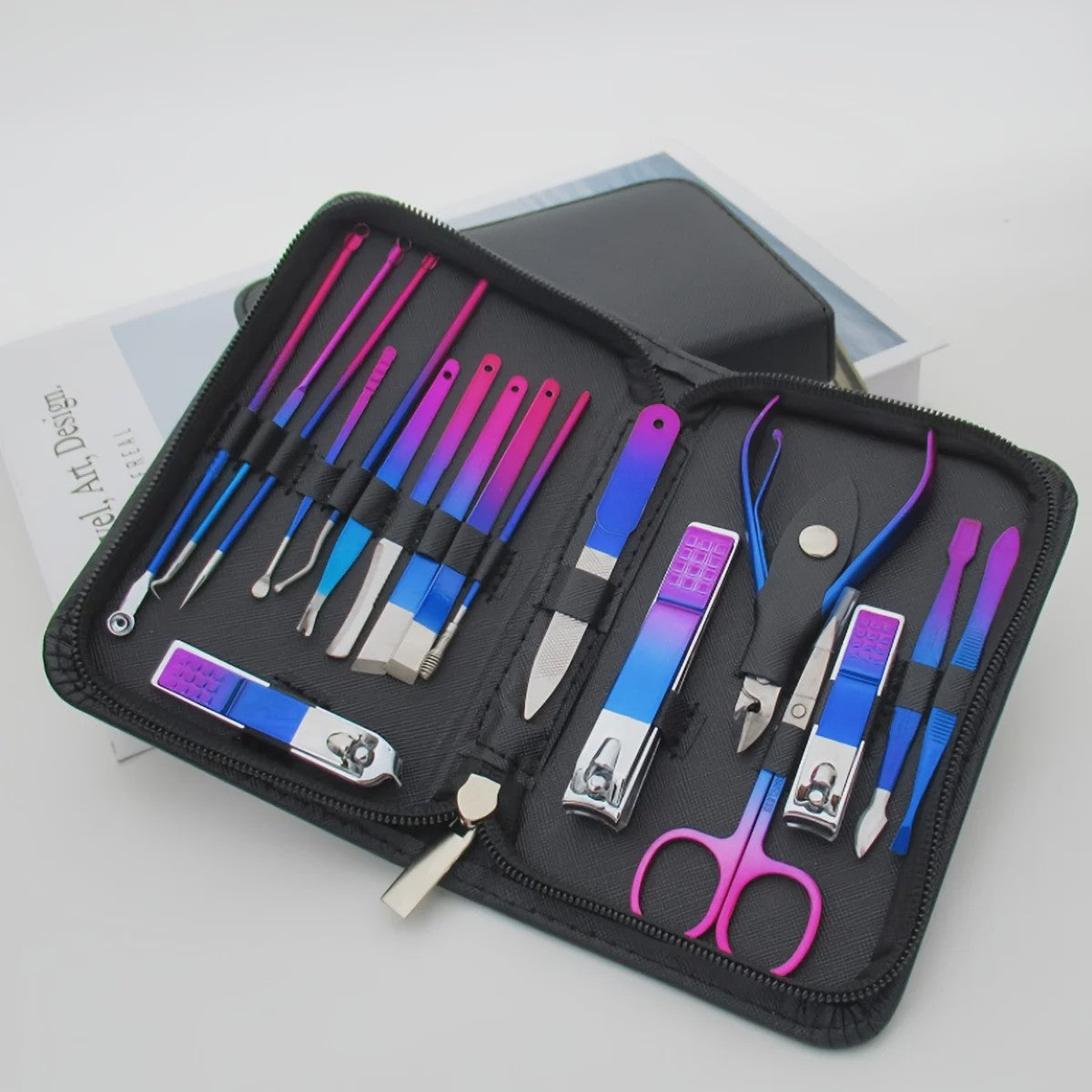 Professionele RVS Manicure & Pedicure Set (9-18 Stuks) met Precisie Tools en Reisfoedraal