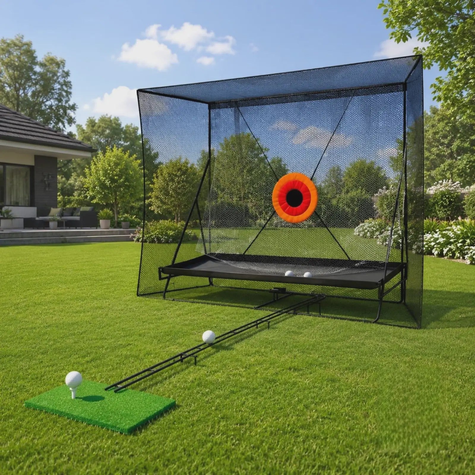 Golf Swing Oefennet met Bal Retour en Draagtas - 2.8x2.4x1.2m