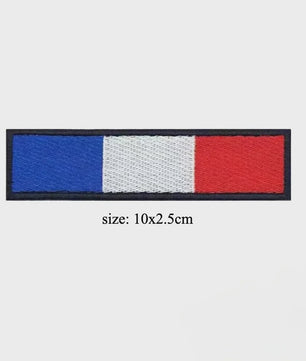 Franse Vlag Patches met Klittenband - Geborduurd Embleem