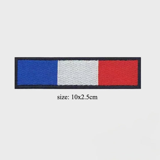 Franse Vlag Patches met Klittenband - Geborduurd Embleem