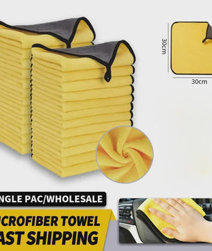 Microfiber Poetsdoeken 30x60cm - Zacht, Sneldrogend & Dubbellaags (1/2/3/6/10 Stuks)