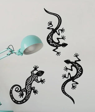Metalen Gekko Wanddecoratie - Stijlvolle Hagedis Muurkunst voor Woonkamer & Slaapkamer