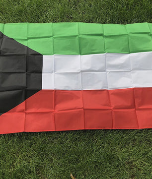 Vlag Koeweit 90x150cm Polyester - Hangende Nationale Vlag met 2 Grommets voor Huisdecoratie