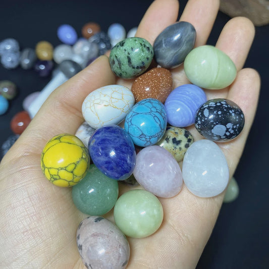 Natuurstenen Ei - Kleine Gepolijste Steen voor Meditatie, Stressverlichting & Decoratie