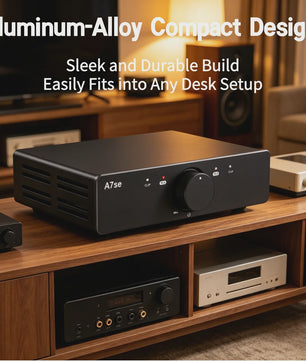 ALSOZONE A5se Desktop HiFi Versterker - 140W x 2 Krachtige Class D Audio Versterker met XLR/TRS & RCA Ingangen