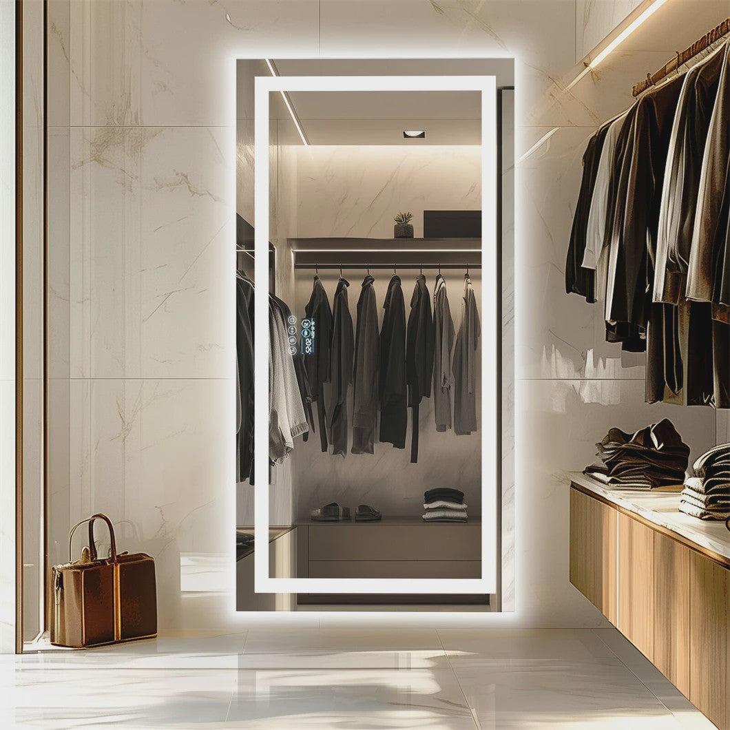 XXL Smart LED Spiegel met Bluetooth, Anti-Condens & Digitale Display