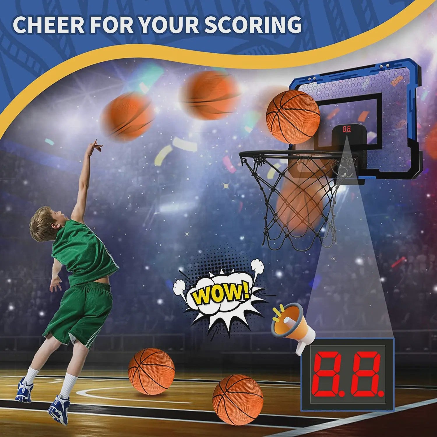 Mini Basketbalring met Elektronische Scoreteller - Indoor & Outdoor Speelplezier