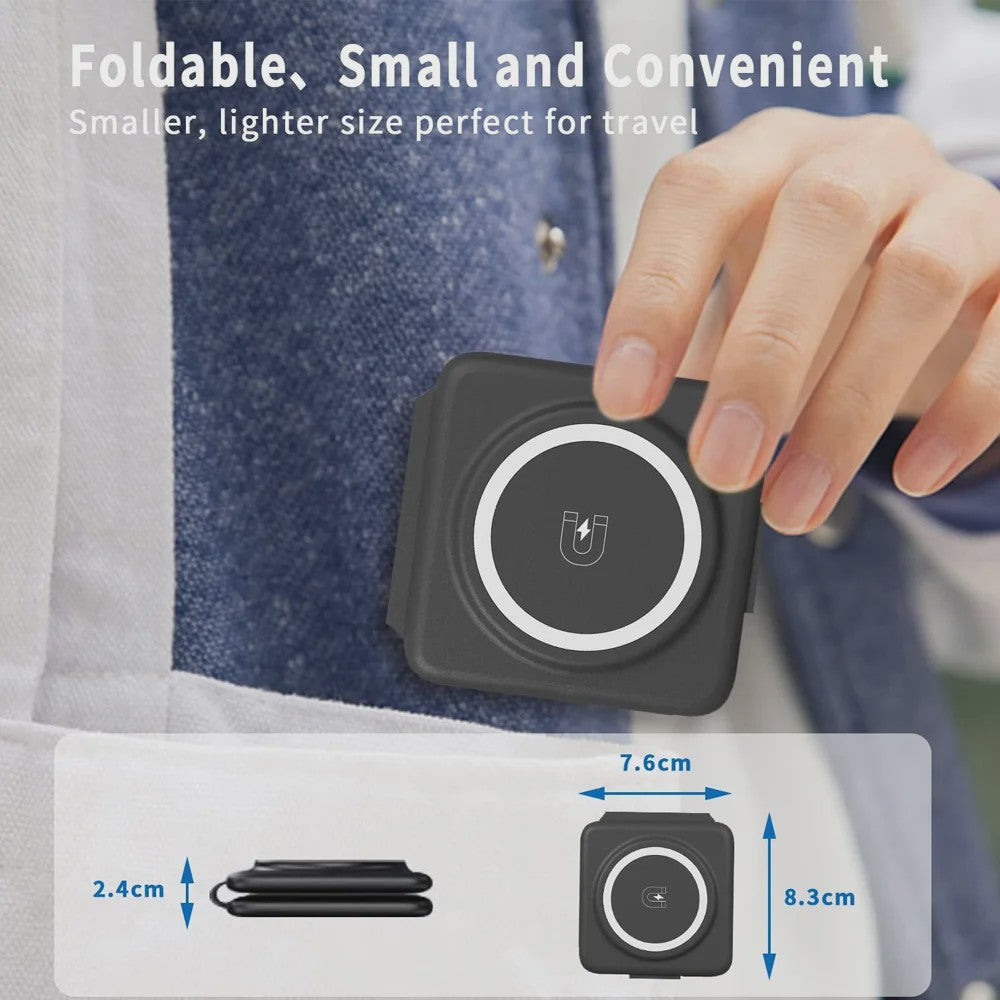 3-in-1 Magnetische Draadloze Oplader Stand voor iPhone, Apple Watch & AirPods - Snelladen