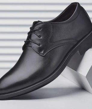 Zwarte Leren Herenschoenen - Stijlvolle Oxfords voor Formele Gelegenheden