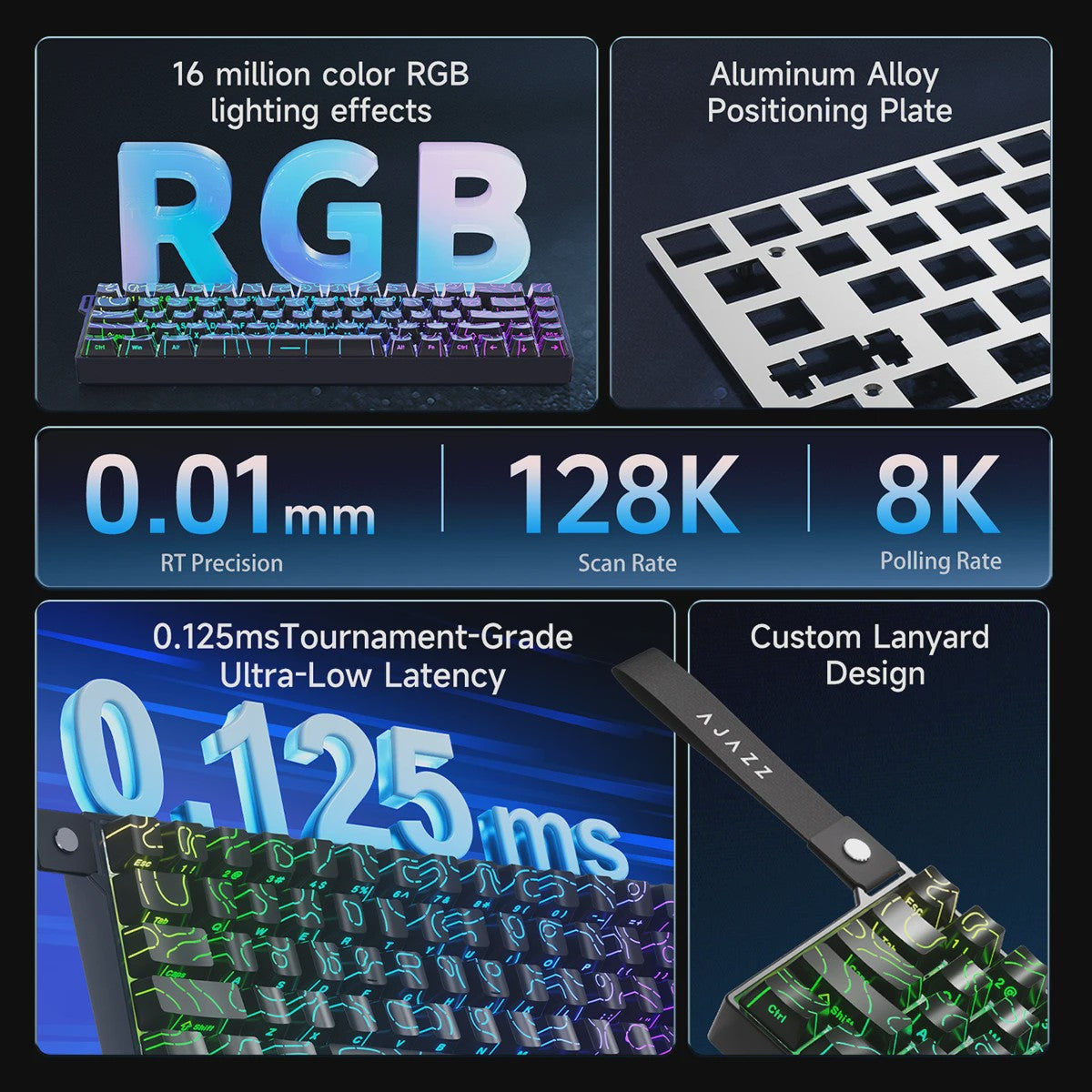 Ajazz AK680 V2 Gaming Toetsenbord: Magnetische Switches, 8K Polling Rate & RGB
