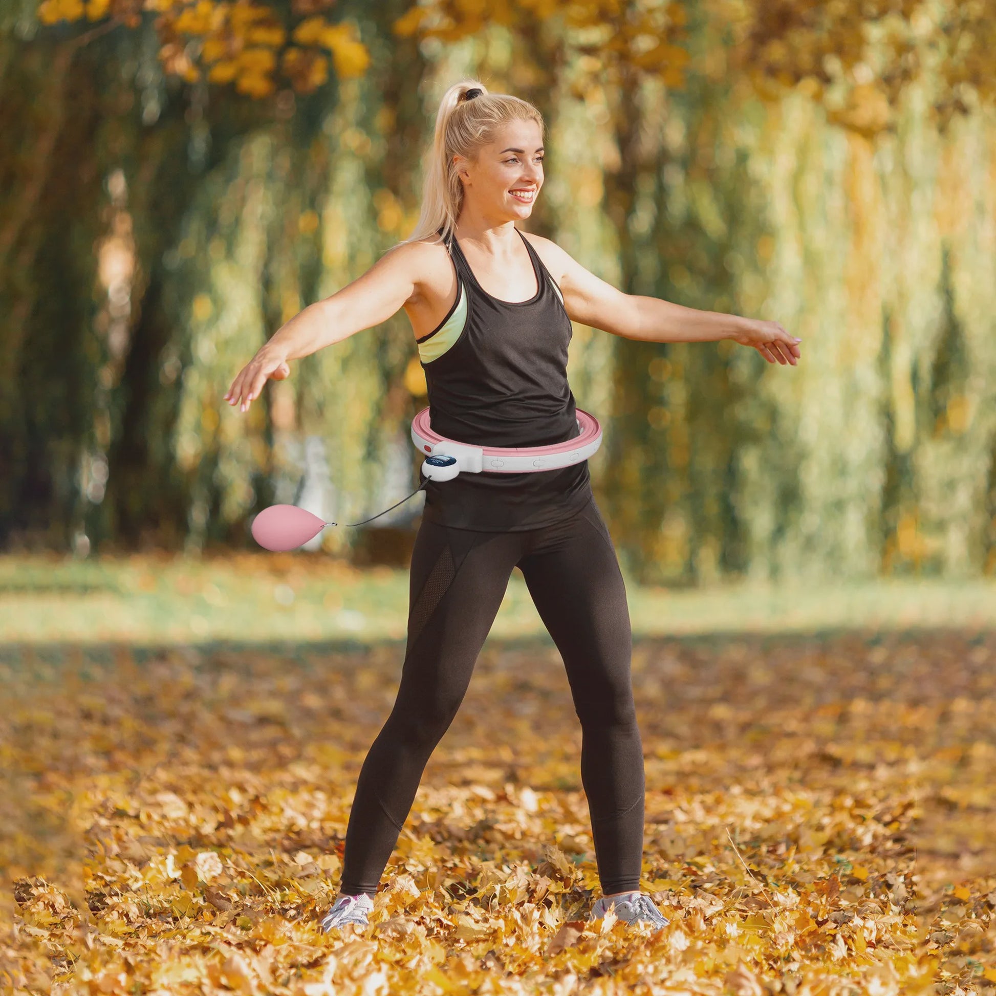 Verstelbare Fitness Hula Hoop met Massagepunten en Digitale Teller - 16 Segmenten