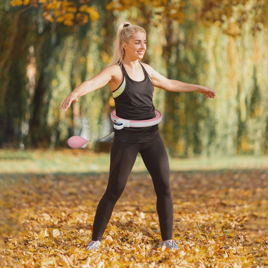 Verstelbare Fitness Hula Hoop met Massagepunten en Digitale Teller - 16 Segmenten