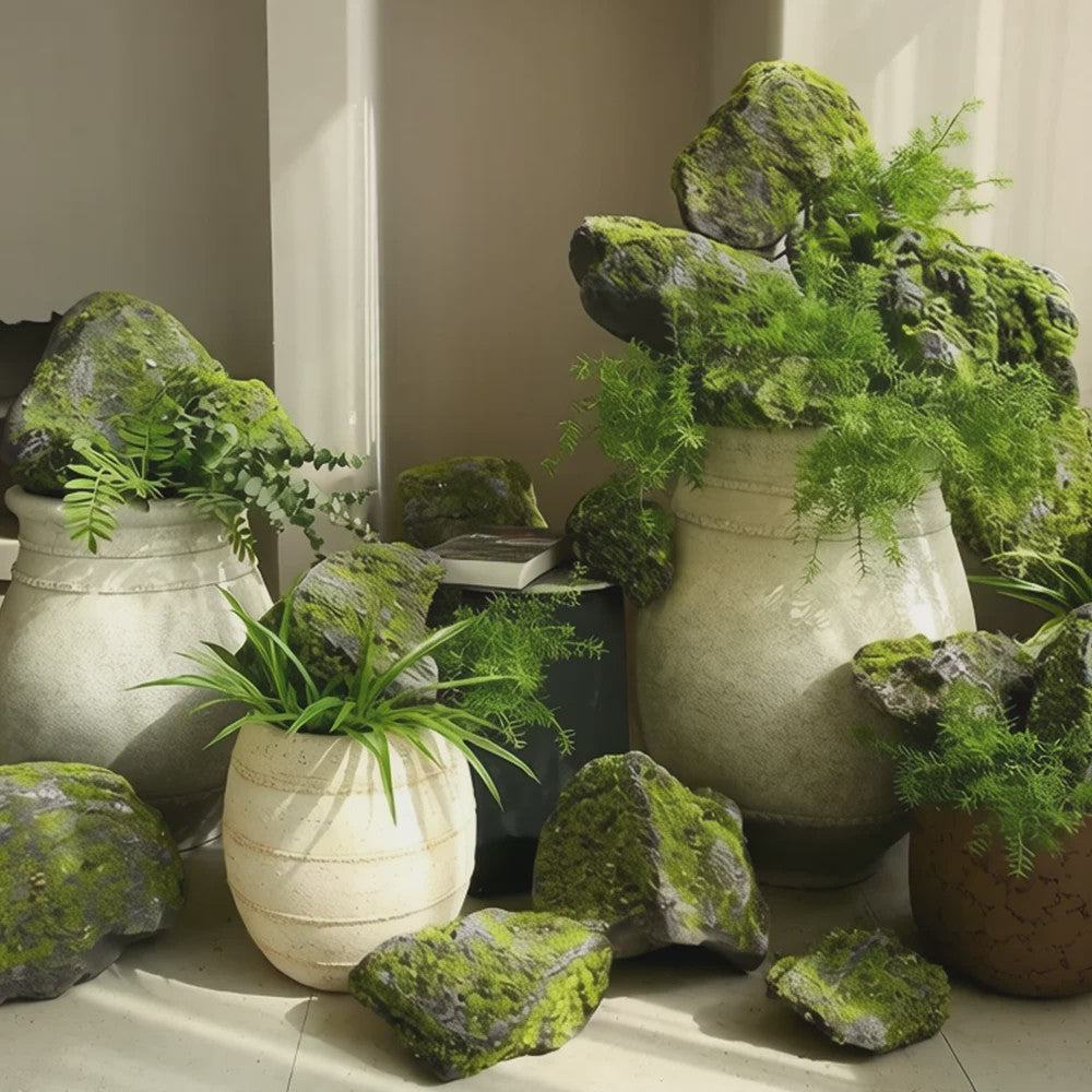 Realistische Gesimuleerde Mos Steen - Decoratieve Kunst Rots voor Tuin en Landschap