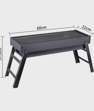 Grote Opvouwbare BBQ Barbecue Grill 60CM - Draagbaar Houtskool Fornuis voor Buiten, Camping & Picknick