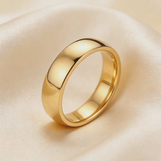 Gouden RVS Trouwring & Verlovingsring - Unisex - Maten 4-15