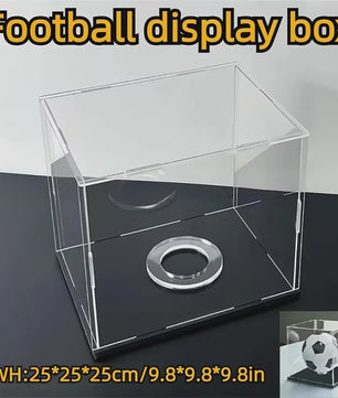 Voetbal Display Case met Balhouder - Acryl Vitrine voor Verzamelingen