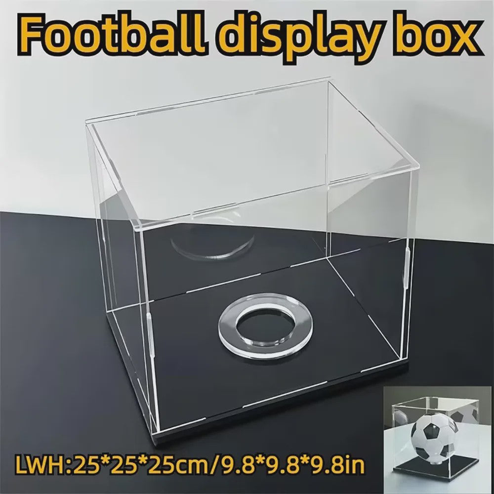 Voetbal Display Case met Balhouder - Acryl Vitrine voor Verzamelingen