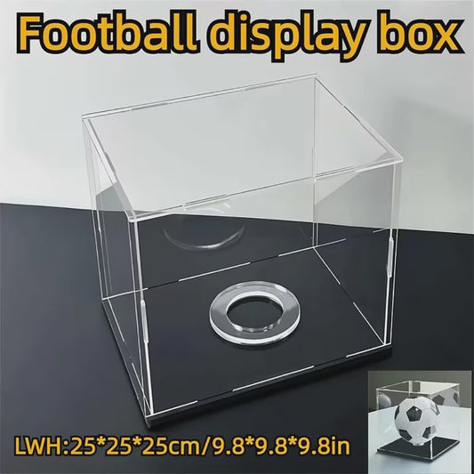 Voetbal Display Case met Balhouder - Acryl Vitrine voor Verzamelingen