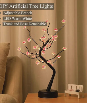 Bloesem Boom Nachtlamp - Sfeervolle LED Decoratie met USB/Batterij & Touch Switch