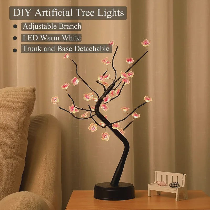 Bloesem Boom Nachtlamp - Sfeervolle LED Decoratie met USB/Batterij & Touch Switch
