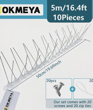 KOKMEYA RVS Vogelprikkers 5M/10M - Flexibele Basis voor Balkon, Dak, Tuin