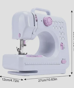 Compacte Elektrische Naaimachine: 12 Steken, Voetpedaal, LED-licht - Ideaal voor Beginners & Kinderen