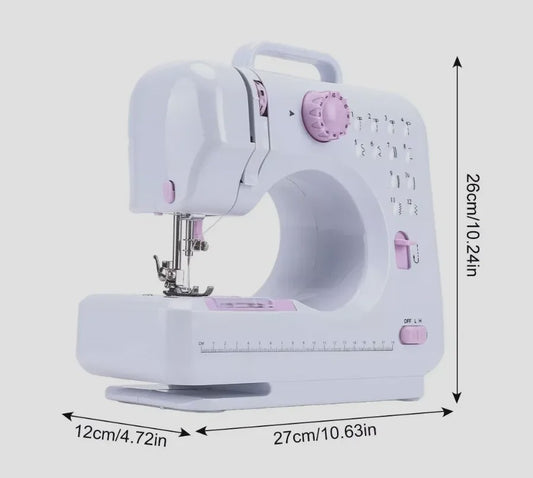Compacte Elektrische Naaimachine: 12 Steken, Voetpedaal, LED-licht - Ideaal voor Beginners & Kinderen