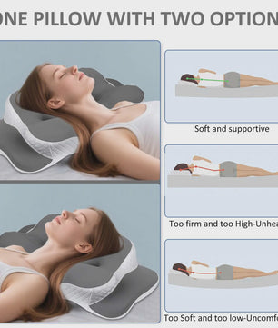 Ergonomisch Memory Foam Kussen met IJs Zijde - Nekondersteuning & Ademend