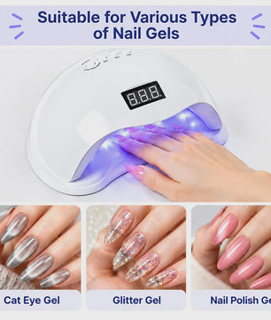 Professionele UV/LED Nageldroger Lamp met LCD Display en Smart Sensor - Snel Drogen van Gel Polish
