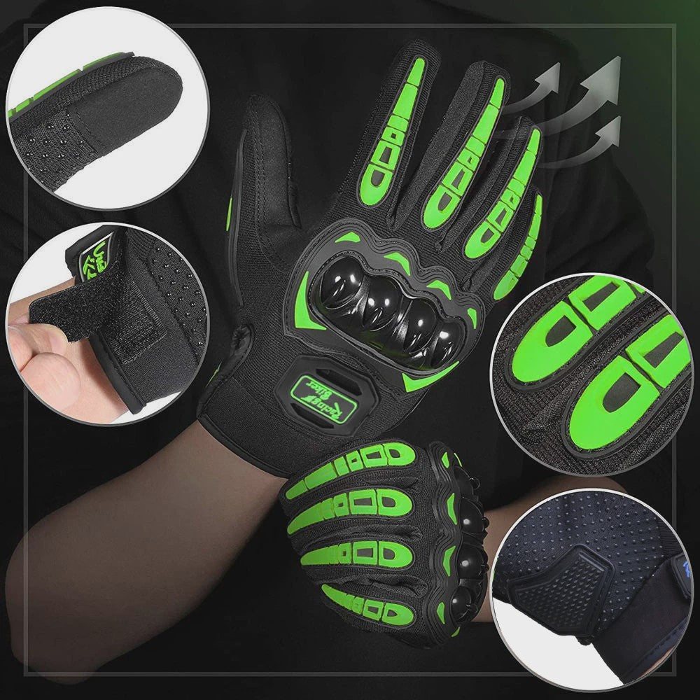 Waterdichte Motorhandschoenen met Touchscreen & Bescherming - Anti-val & Anti-slip