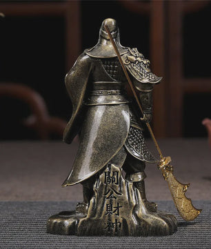 Bronzen Guan Gong Beeld - Feng Shui Resin Beeld voor Huisdecoratie