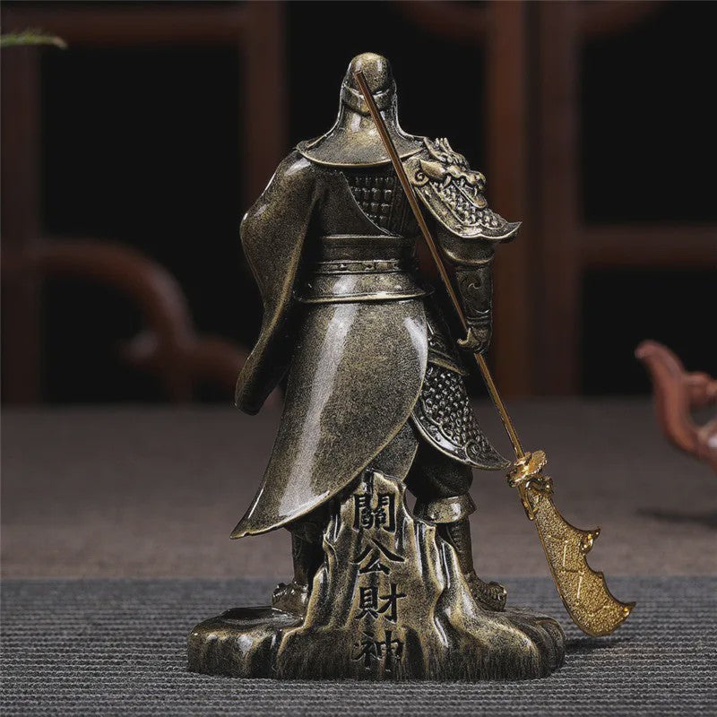 Bronzen Guan Gong Beeld - Feng Shui Resin Beeld voor Huisdecoratie