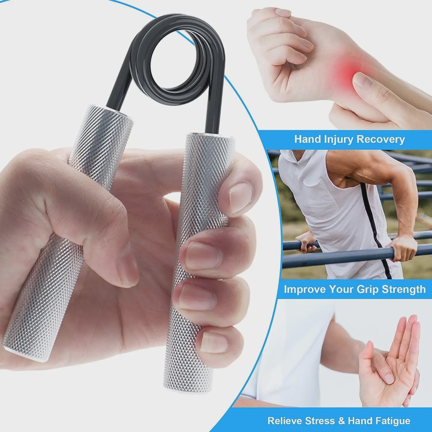 6-Pack Hand Grippers met Schuimrubberen Handvatten - Versterk Grip, Armen en Vingers